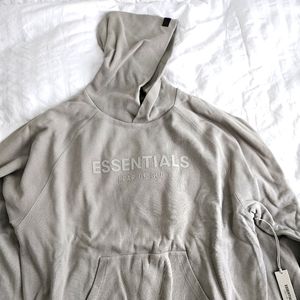 XL Grey/Seal Fear of God Essentials Raglan Hoodie